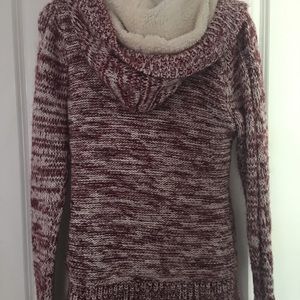 Burgundy Sweater jacket